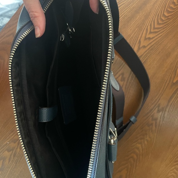 NWT Coach Slim Perry Briefcase in dark denim - Picture 3 of 4
